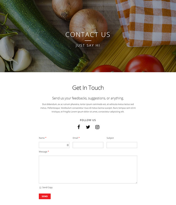 Restaurant – Contact