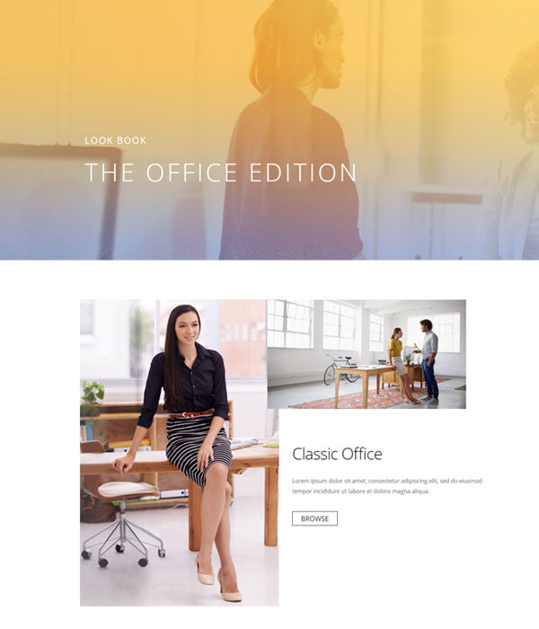 Shop Landing – Look Book