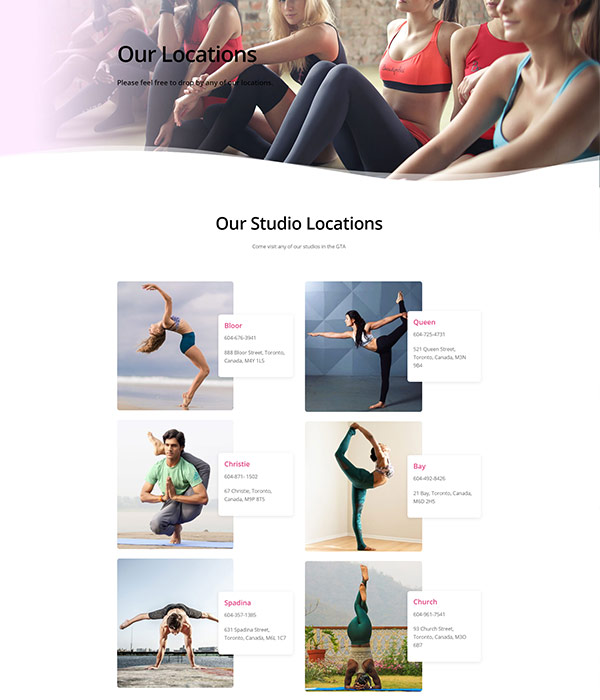 Yoga – Locations
