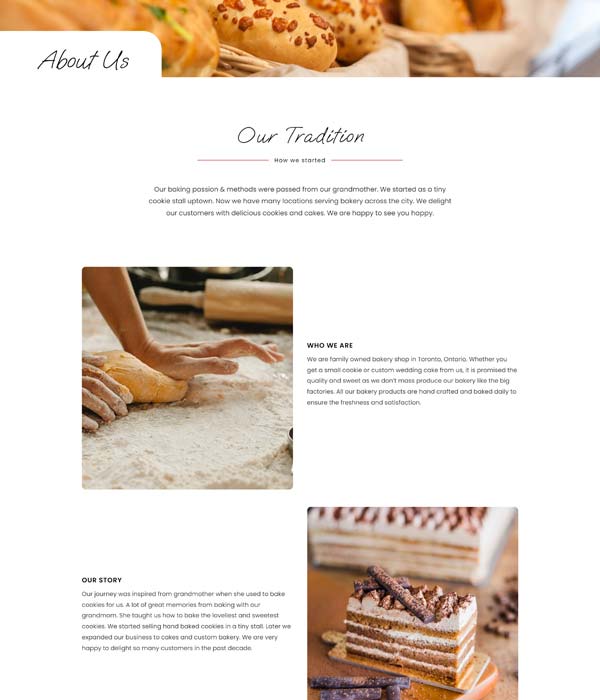 Bakery – About